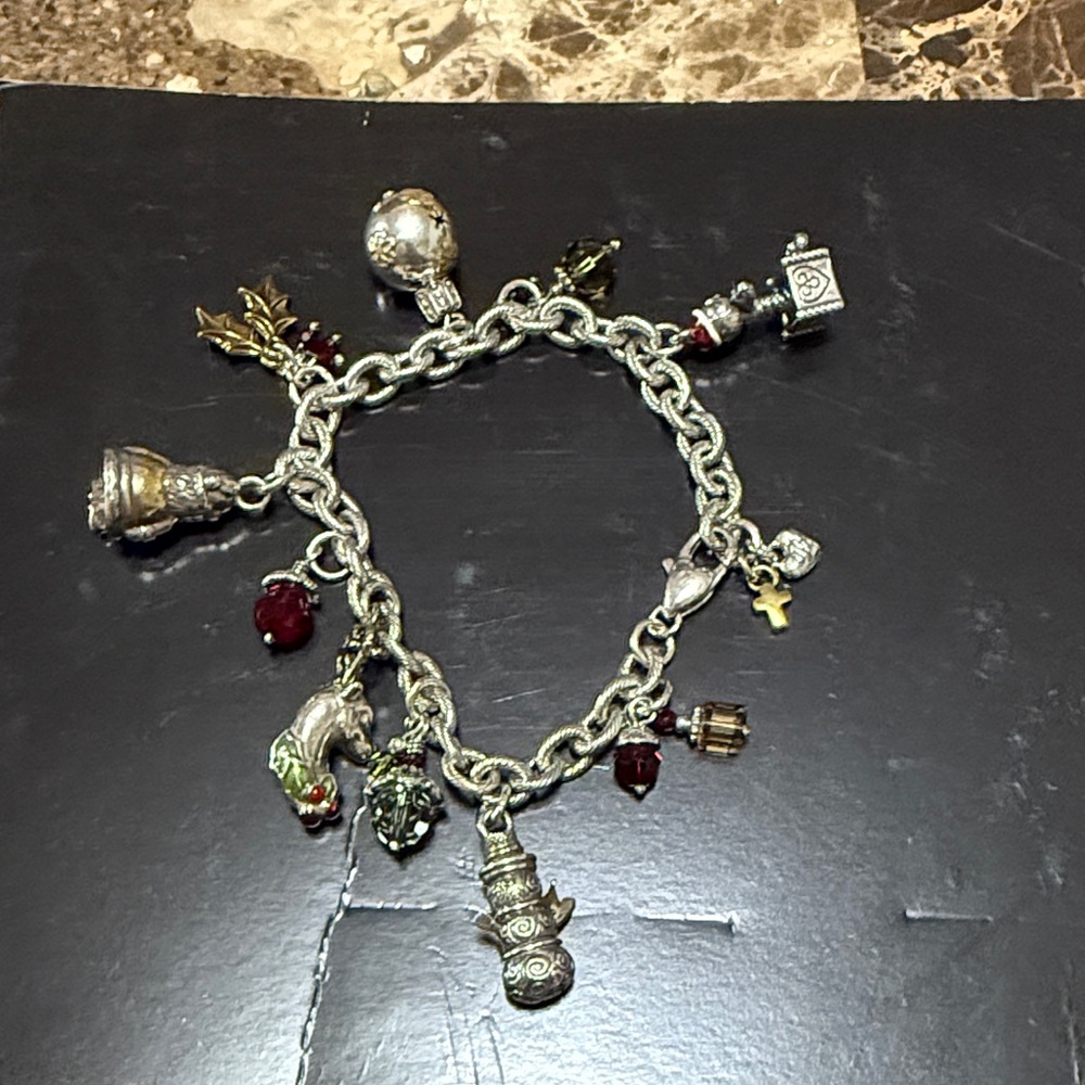 Brighton Christmas Silver Charm Bracelet.